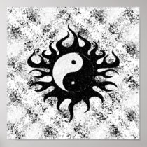 Yin Yang Splatter Poster