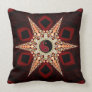 Yin Yang Star Dark Red Black Cushion / Pillow