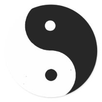 Yin__Yang Round Stickers