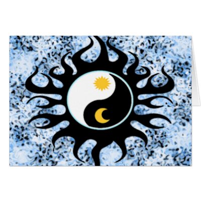 Yin Yang Sun Moon Greeting Cards by BrattiGrl 2