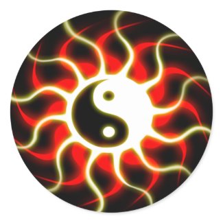 Yin Yang Sun sticker