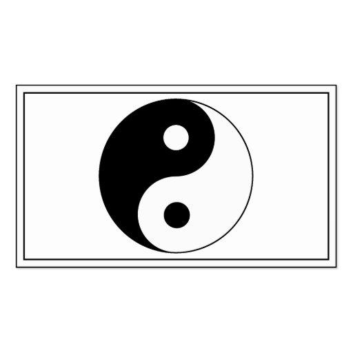 Yin / Yang Symbol Business Cards (front side)