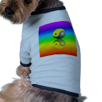 Yin & Yang symbol on Chakra colors motive 1 Dog Clothes