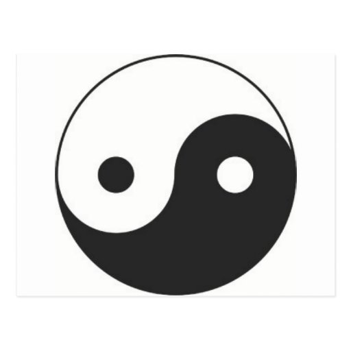 YIN & YANG SYMBOL POST CARDS