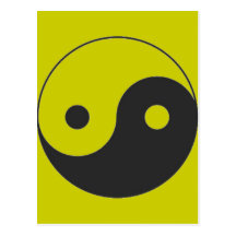 YIN & YANG SYMBOL POSTCARD