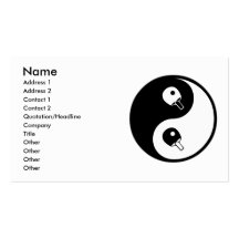 Yin Yang Table Tennis Business Cards