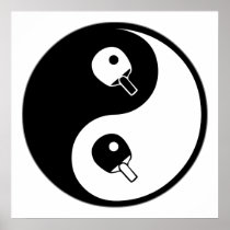 Yin Yang Table Tennis Print