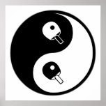 Yin Yang Table Tennis Print