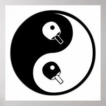 Yin Yang Table Tennis Print