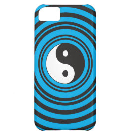 Yin Yang Taijitu symbol with Teal Blue Circles iPhone 5C Cases