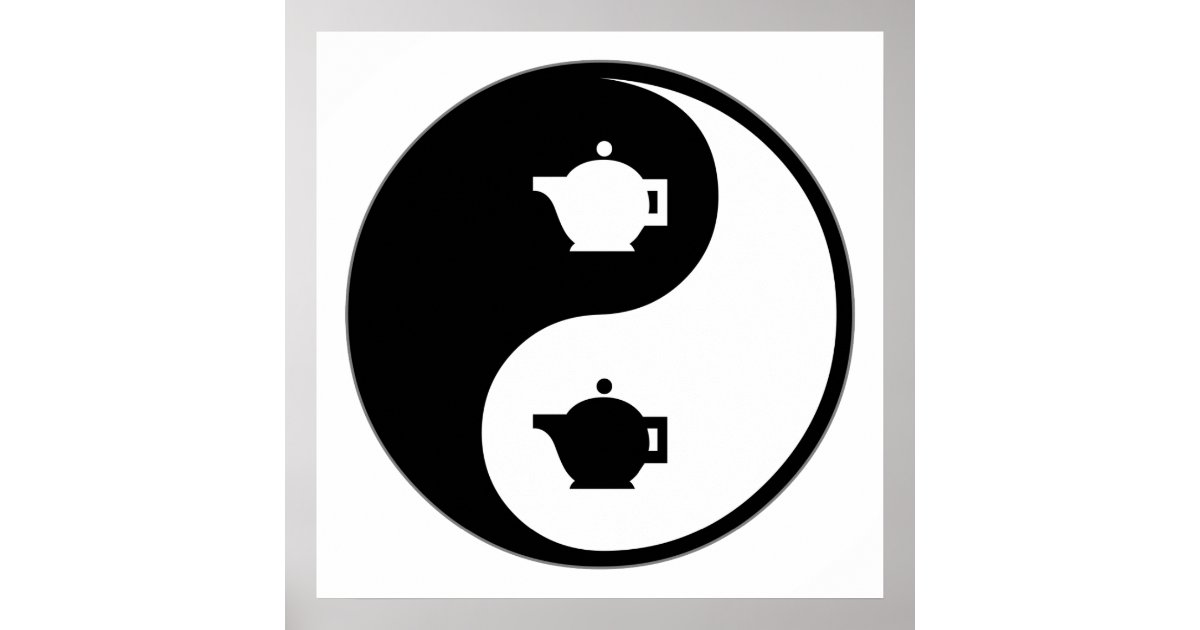 Yin Yang Tea Poster Zazzle