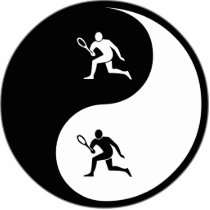 Yin Yang Tennis photo sculptures