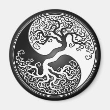 Yin Yang Tree Fridge Magnet
