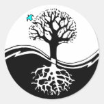 Yin Yang Tree Round Sticker