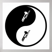 Yin Yang Trombone Posters