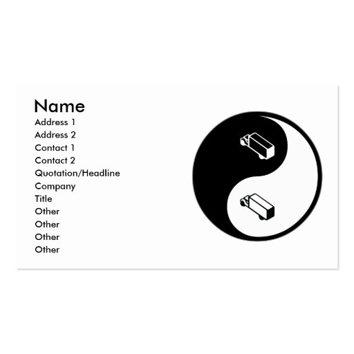 Yin Yang Trucks Business Cards (front side)