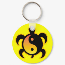 Yin Yang Turtle Keychain