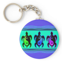 Yin Yang Turtles Keychain