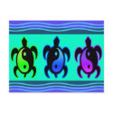 Yin Yang Turtles Postcard