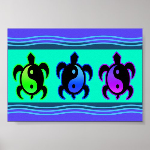 Yin Yang Turtles print