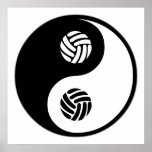 Yin Yang Volleyball Posters