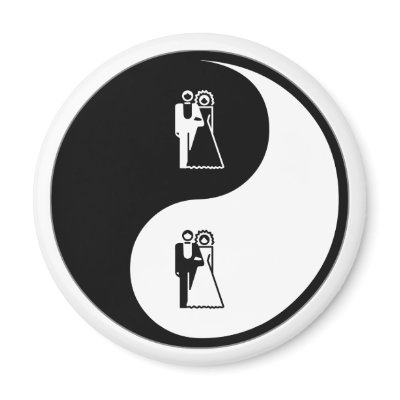 Yin Yang Weddings Fridge Magnets