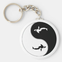 Yin Yang Whale Key Chains