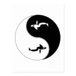 Yin Yang Whale Post Cards