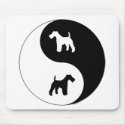 Yin Yang Wire Fox mousepads by dogwiregifts Yin Yang Wire Fox mousepads