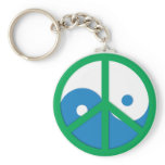 Yin-Yang with Peace sign Key Chain