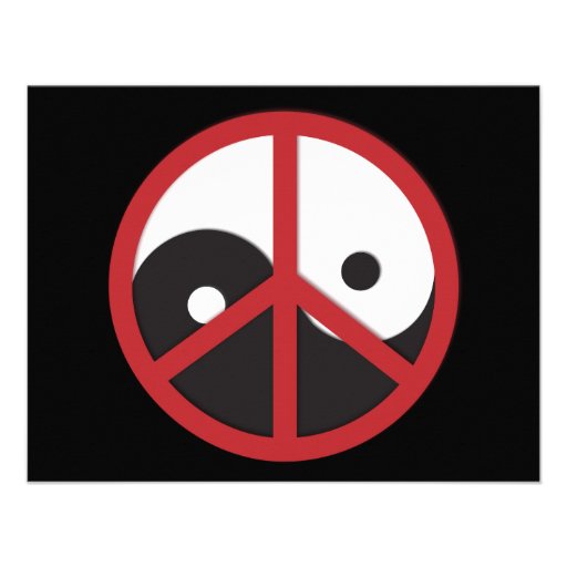 peace sign red