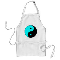Yin Yang Ying Taoism Sign Chinese Taijitu Blue aprons