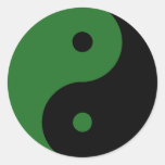 Yin Yang Ying Taoism Sign Chinese Taijitu Green Sticker