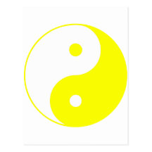 Yin Yang Ying Taoism Sign Chinese Taijitu Post Card
