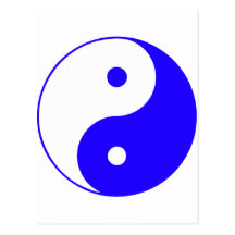Yin Yang Ying Taoism Sign Chinese Taijitu Post Cards