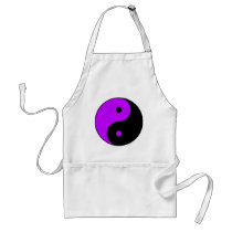 Yin Yang Ying Taoism Sign Chinese Taijitu Purple aprons