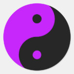 Yin Yang Ying Taoism Sign Chinese Taijitu Purple Stickers