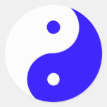 Yin Yang Ying Taoism Sign Chinese Taijitu Round Stickers