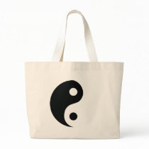 ying and yang icon canvas bag