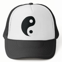 ying and yang icon mesh hats