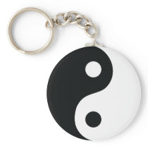 ying and yang icon key chains