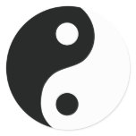 ying and yang icon sticker