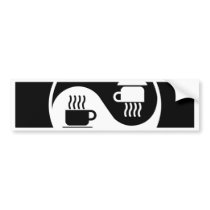 Ying and Yang of Coffee bumper stickers