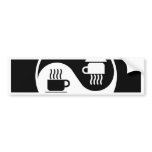 Ying and Yang of Coffee bumper stickers
