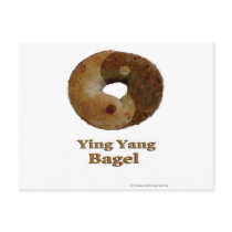 Ying Yang Bagel Postcard