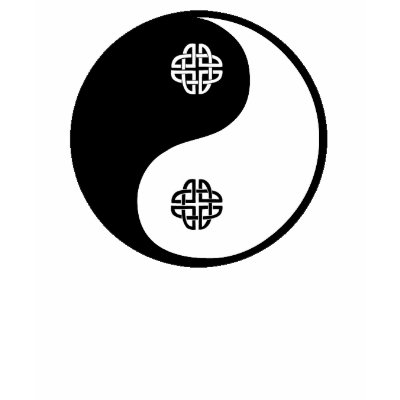 Ying Yang Celtic Knotwork T-shirt by sixteenthkid