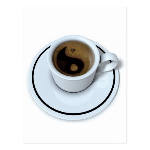 Ying Yang coffee Post Cards