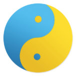 Ying Yang - in Ukrainian Style Stickers