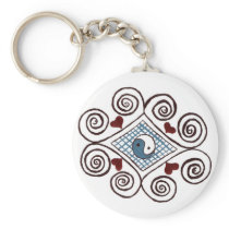 ying yang keychain