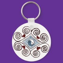 ying yang keychain